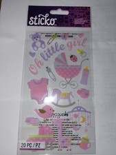 Sticko Scrapbooking STICKERS Our Little Girl Baby Girl Pink EK SUCCESS
