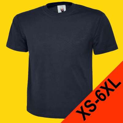 5 Stück Herren Classic T-Shirt UC301 Uneek 100% Baumwolle marine (Gr.XS-6XL)