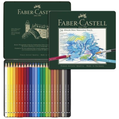 FABER CASTELL Aquarell Farbstift ALBRECHT DÜRER 24 Farben im Metalletui