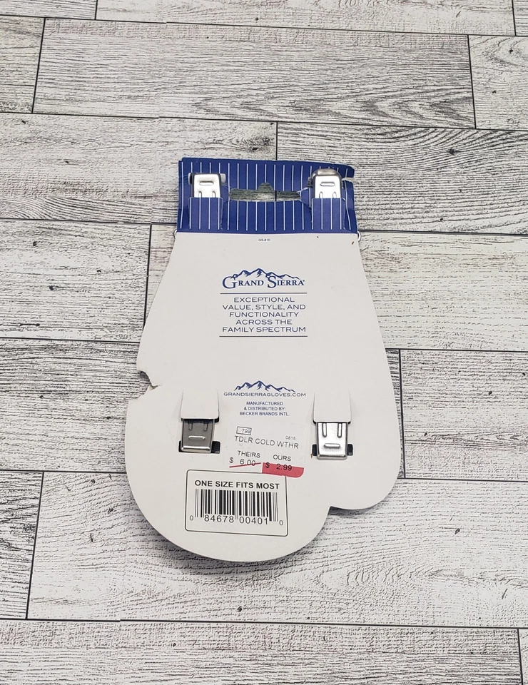 Зажимы для рукавиц и перчаток Grand Sierra красные эластичные металлические один размер подходит большинству - Изображение 2 из 2