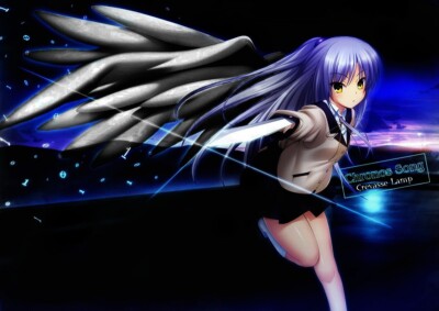 Anime tachibana kanade girls angel beats long hair CCG Gaming Mat Desk