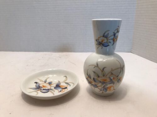 Aynsley Bone China "Just Orchids" Plate and Vase Made in England 11 - Picture 1 of 7