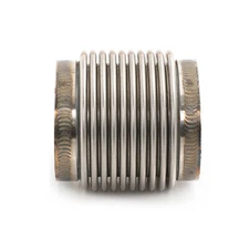 2" ID EXHAUST FLEX BELLOWS Elbow Connector 2.55" Long Flex Joint Pipe 304 SS