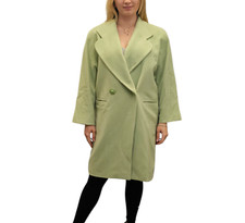 Givenchy Womens Coat Green 12 Uk Wool Cashmere Double Breasted Vintage 38
