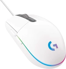 Logitech G G203 Wired USB Lightsync Mouse w/ 6 Buttons & RGB (White)
