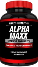 Arazo Nutrition Alphamaxx Health Supplement Ginseng Muira Puama Tribulus 60.D2