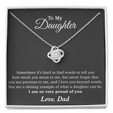To My Daughter Necklace, Gift for Daughter from Dad, Birthday Gifts , Xmas Gift