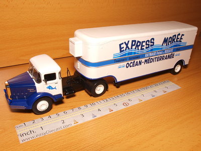 BERNARD 150 MB EXPRESS MAREE 1:43 CAMION TRUCK&TRAILER IXO ALTAYA SEMI REMORQUE