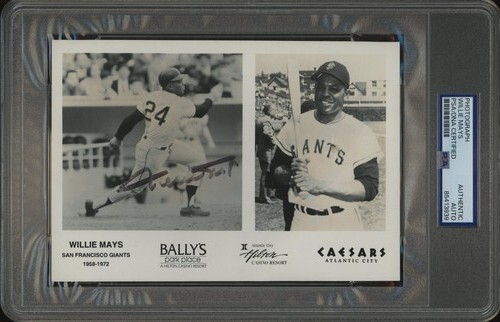 PSA/DNA SIGNED WILLIE MAYS HOF AUTO CAESARS CASINO PROMO PHOTO AUTOGRAPH *TPHLC