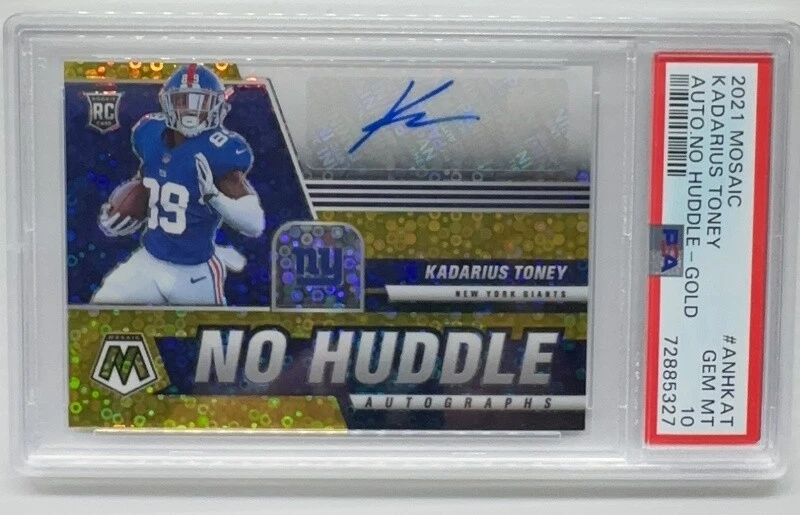 Kadarius Toney Panini Mosaic Autographs No Huddle #ANHKAT Gold