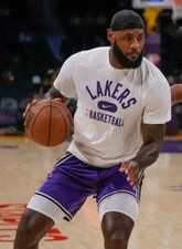 NEW Authentic Nike NBA LAKERS Team On Court PreGame Practice Shorts XL-T LeBron