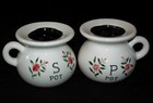 VINTAGE Salt Pepper Shakers Ceramic Floral Pierre & Patterson Made In USA 1958 — photo 1