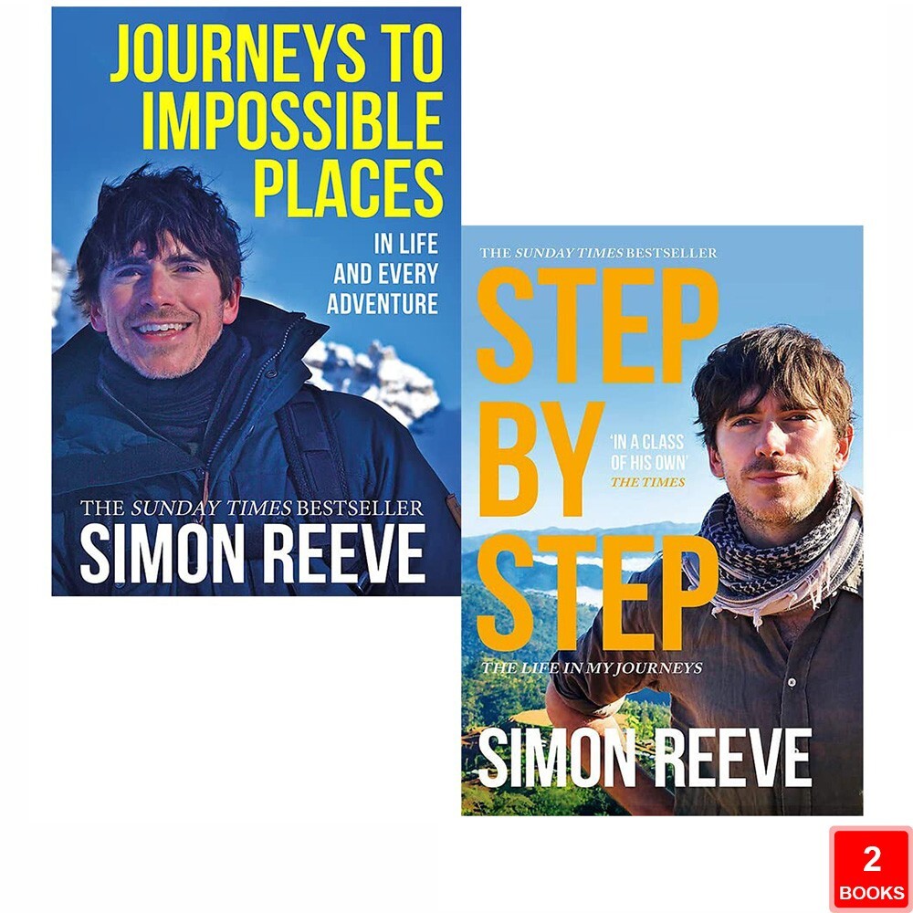 Simon Reeve Collection 2 Books  Set Step By Step, Journeys Impossible Places NEW