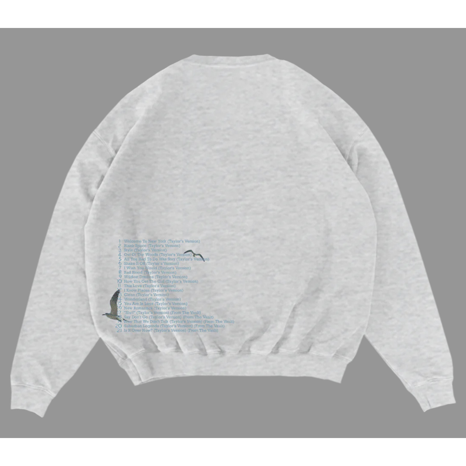 Taylor Swift Spotify 1989 Taylor's Version Heather Gray Crewneck Size L image 2