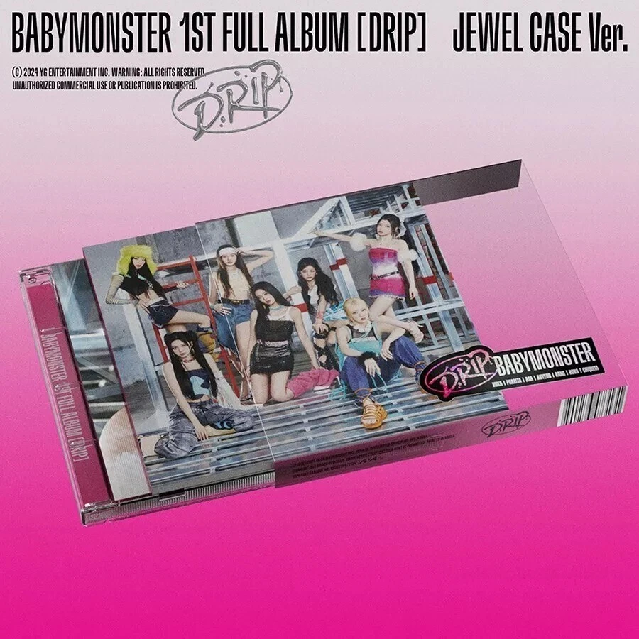 BABYMONSTER DRIP 1st Full Album JEWEL CASE Ver/CD+Foto Buch+2 Post
