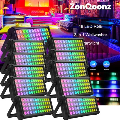 RGB 48*4WLED Wall Washer Lichtleiste Bühnenbeleuchtung Strobe DJ Weihnachten - Bild 1 von 4