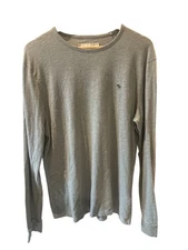 Abercrombie & Fitch Soft A&F Green Tee Men's Large Long Sleeve Casual