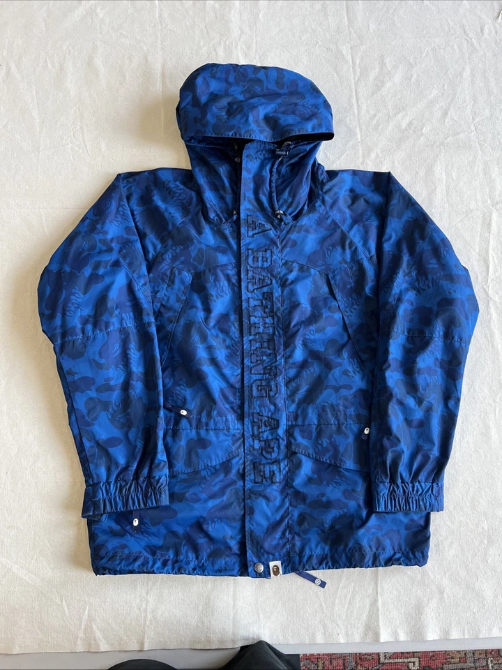 BAPE Fire camo blue snowboard jacket A Bathing Ape Size L - Image 2 of 4