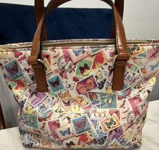 Fossil Small Multicolor Butterfly Print Satch...
