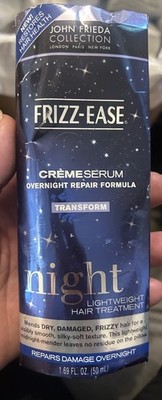 John Frieda Frizz Ease Overnight Repair Formula Creme Serum Night 1.69 Oz New