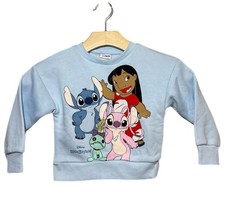 Disney Lilo  Stitch Sweatshirt Kids' Size 1.5/2Y Light Blue Graphic Long Sleeve