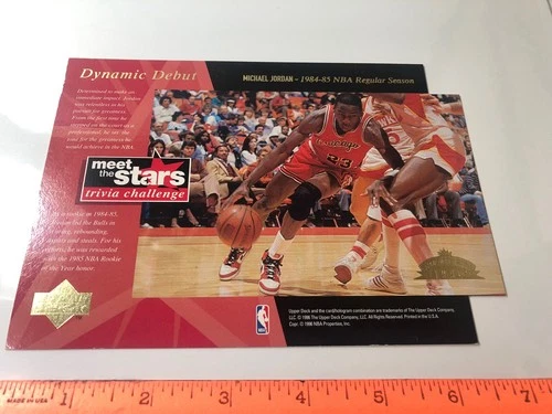 1996 Upper Deck MICHAEL JORDAN Dynamic Debut 5 x 7 Jumbo Card Bulls RARE