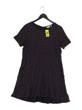 Fat Face T-Shirt Midi Dress UK10 in Black