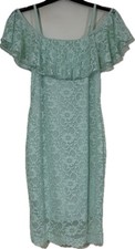 Jessica Wright Ladies Mint Green Lace Dress Size 14