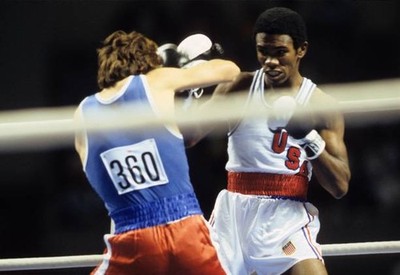 USA Howard Davis Jr vs Yugoslavia Ace Rusevski during Lightweight - Old Photo 2