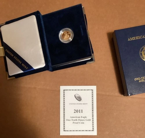 2011-W GOLD Eagle Proof $5 1/10oz. Uncirculated UNC