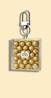 Ferrero Rocher, Snack Marke Schlüsselanhänger, Schlüsselring, Mini Marke