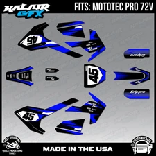 Graphics Kit for MotoTec Pro 72v (All Years) Division Series - BLUE