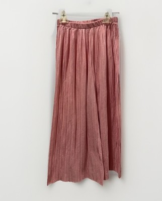 Zara Kids Pink Pleated Wide Leg Cropped Trousers Size 13-14 Years