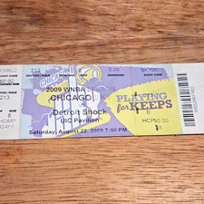 Chicago Sky vs Detroit Shock 2009 WNBA Season Ticket Stub UIC Pavilion Aug 22