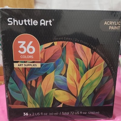 Shuttle Art Acrylic Paint Set 36 Colors Multicolor 36 x 2 fl oz Total 72 fl oz