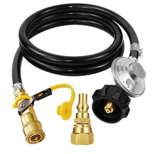 8FT Quick Connect Propane Hose with Regulator,1/4" Female Quick Connect Adapt...