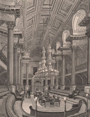 Die Kammer des Legislativrates. MELBOURNE. Australien 1888 alter antiker Druck