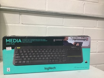 Logitech - K400 Plus TKL Wireless Membrane Keyboard for PC/TV/Laptop/Tablet w...