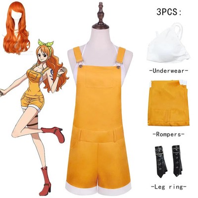 One Piece New Theater Version Cosplay Costume Nami Overalls Halloween Costume