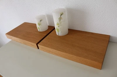 2xWandboard Eiche Massiv Holz Board Regal Steckboard Regalbrett NEU auch auf Maß - Bild 1 von 4