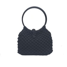 Vintage 70's Black Macrame Handbag