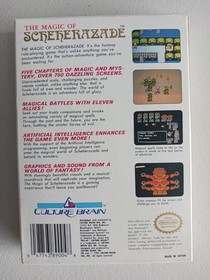 Magic Of Scheherazade (Nintendo NES) Complete in Box w/ Map CIB 1989