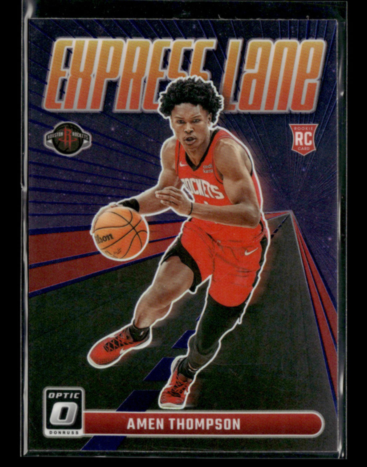 Amen Thompson 2023-24 Panini Donruss Optic RC Purple Express Lane [jm48