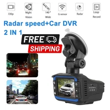 NEW 2IN1 Anti Radar Laser Police Detector Speed Car Recorder Dash Camera Night·