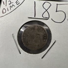 1858 5c Liberty Seated Half Dime Silver Coin AG Details Cull Very Circulated