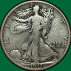 1918-D Walking Liberty Half Dollar Very Fine VF Coin #36679