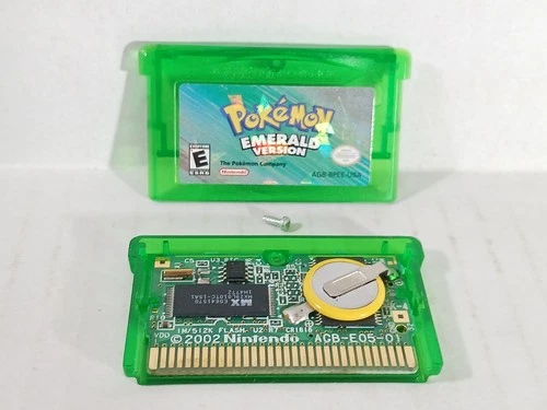 Pokemon Emerald Authentic New Battery GBA Genuine Nintendo Game Boy Advance