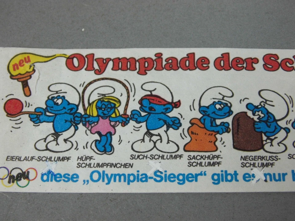 HPF-BPZ: Beipackzettel "Olympiade der Schlümpfe" 1983, 5 Kreuze, 100% original - Bild 3 von 4
