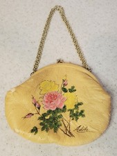 Vintage Adele Miami Floral Handbag Chain Strap Clutch Purse MCM Display Piece
