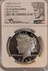 2023 S Silver Peace Dollar NGC PF70 UC Mercanti Signed First Day of Issue FDI